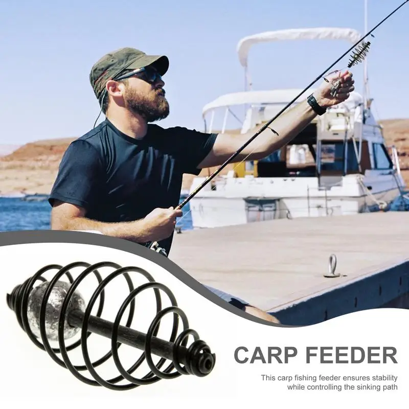 

Bait Cage For Fishing Fishing Bait Holder Basket Feeder With Spring Dispersion Equipment Portable Accessories For Outdoor Hiking