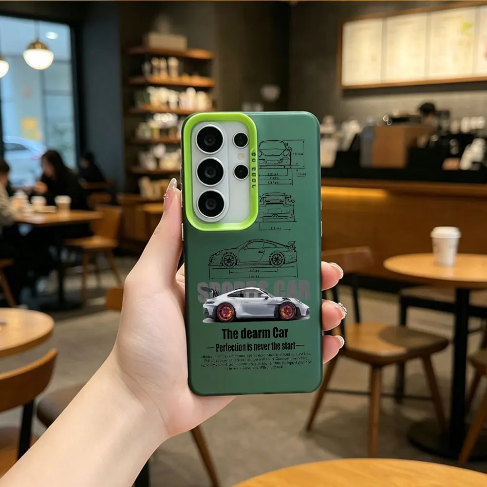 Sports Car Pattern Design IMD Phone Case For Samsung Galaxy S26 S25 S24 S23 S22 S21 S20 Ultra Plus Edge FE 2022 5G Back Cover view 3