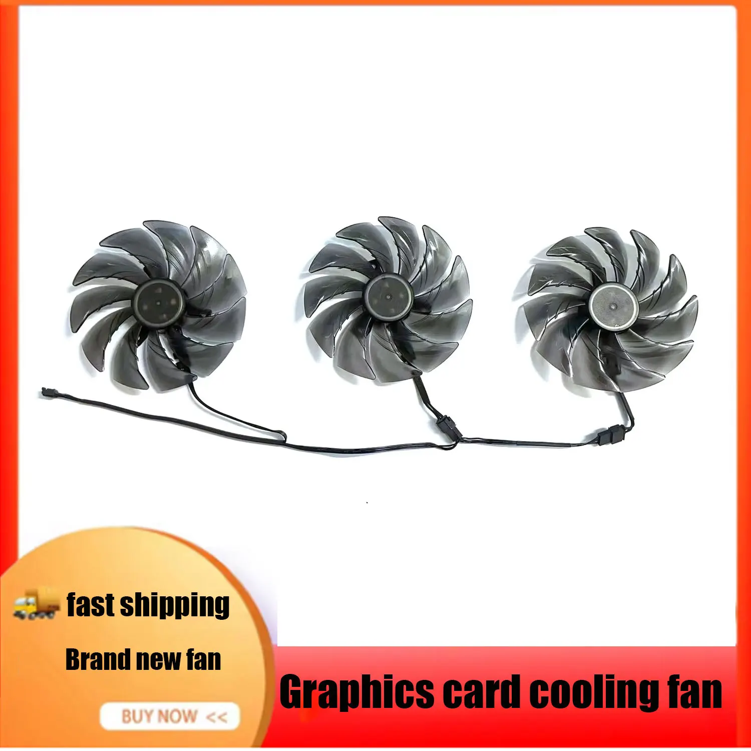 95MM 4PIN FDC10U12S9-C RX 6900XT GPU Fan Suitable for ASRock Radeon RX 6950XT OCF 16G Graphics Card Cooling