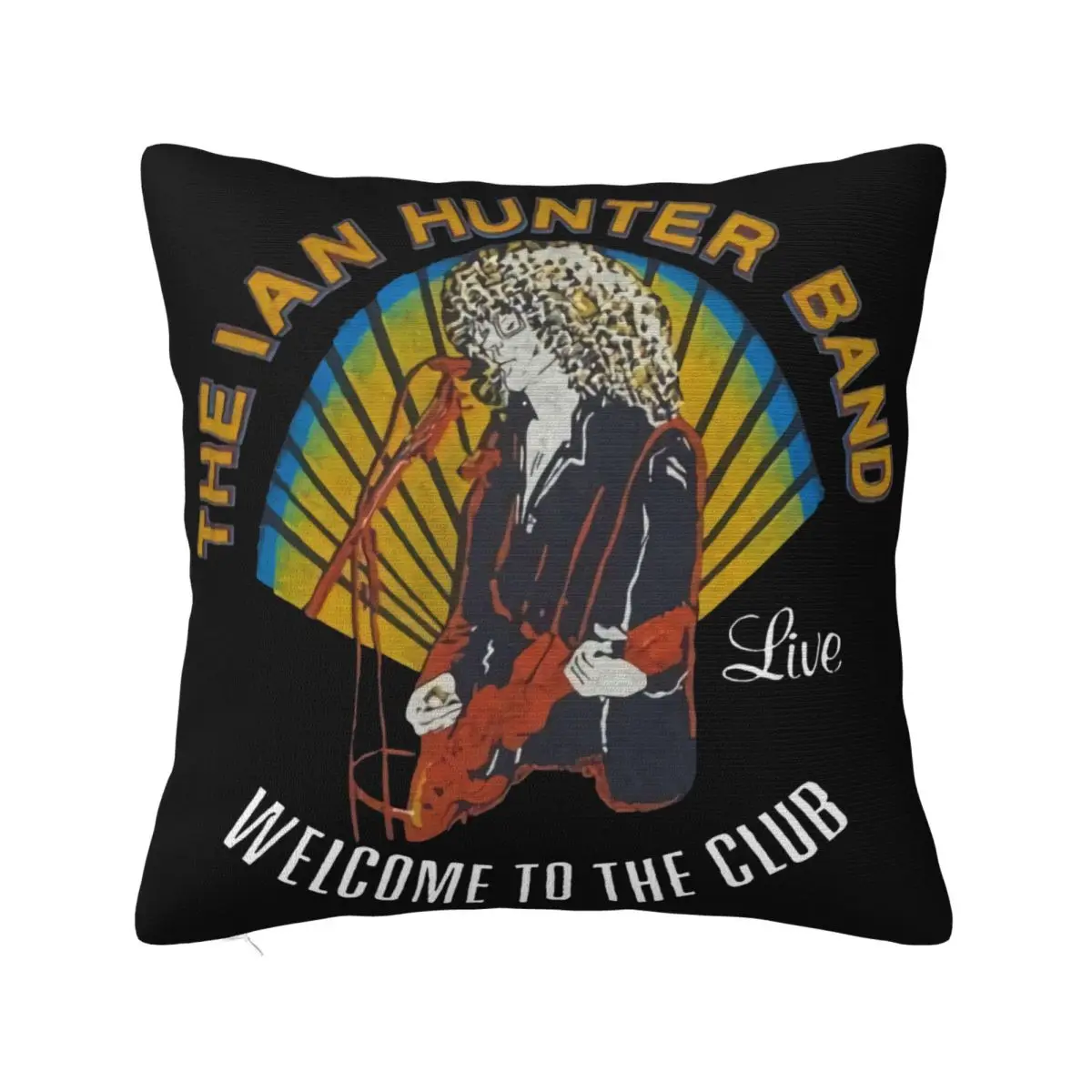 Vintage Ian Hunter Mick Ronson Welcome To The Club Normal Chinese Style Printing Novelty Man Pillow Case