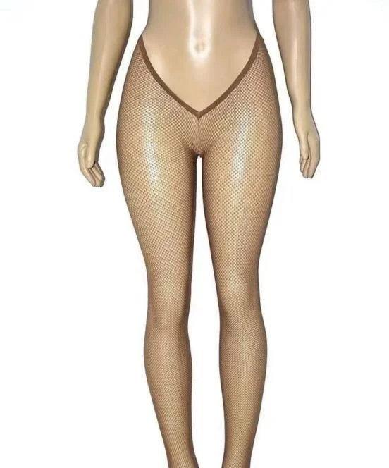 sexy pantyhose female Mesh women tights stocking slim V-waist gold silver hollowed fishnet stockings club party hosiery TT101