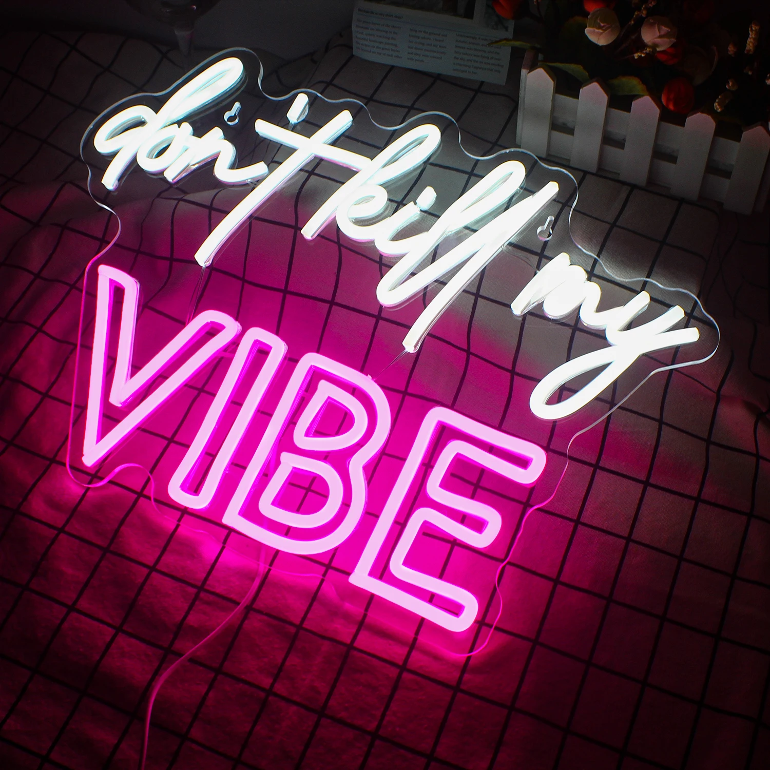 Non uccidere My Vibe Neon LED Logo LED Neon Logo per parete Neon Logo interruttore di alimentazione USB adatto per Bar festa di compleanno decorazioni per la casa