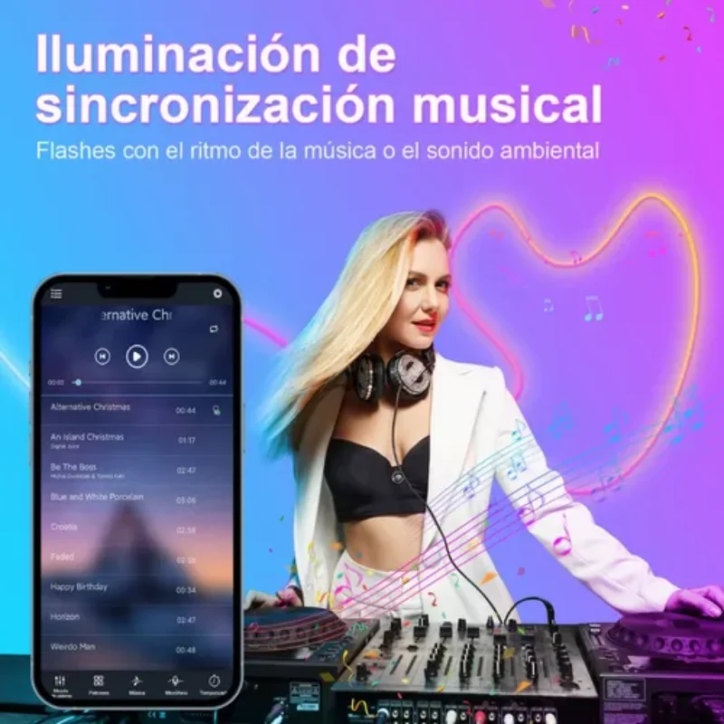 Striscia luminosa Flex Neon Light Bluetooth IP68 Applicazione 5M Striscia luminosa per illuminazione