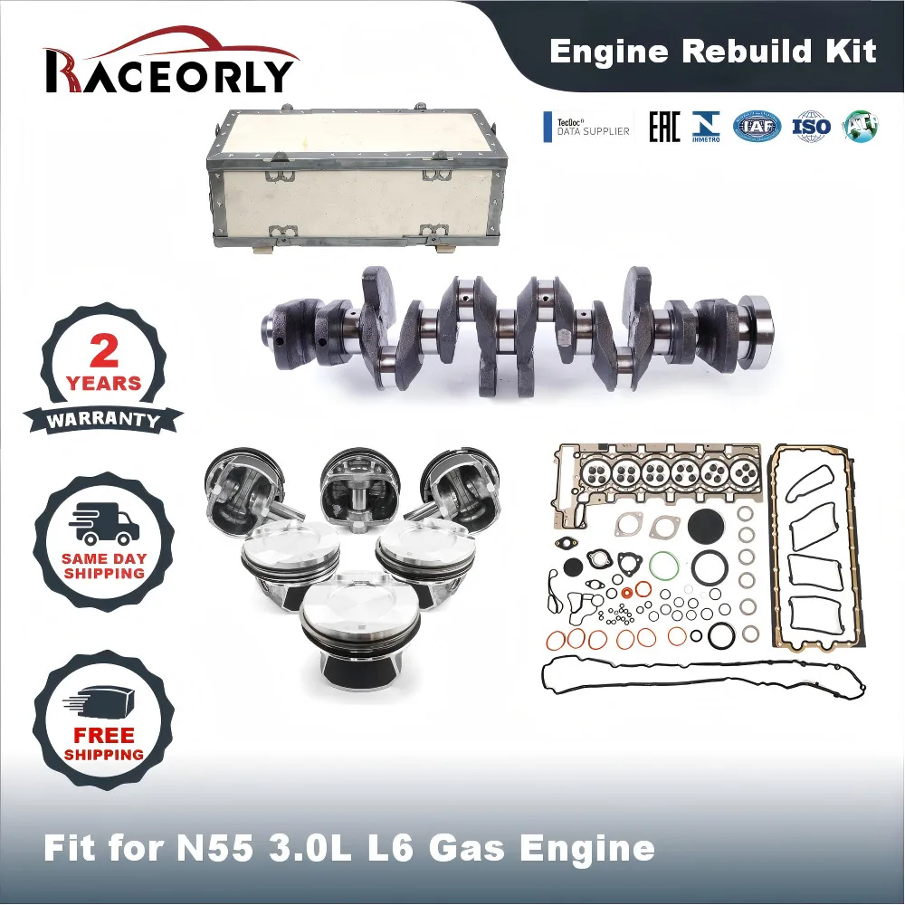 

RACEORLY N55 3.0L Crankshaft Piston Gasket Set For BMW 335i 535i X3 X5 2010-2018
