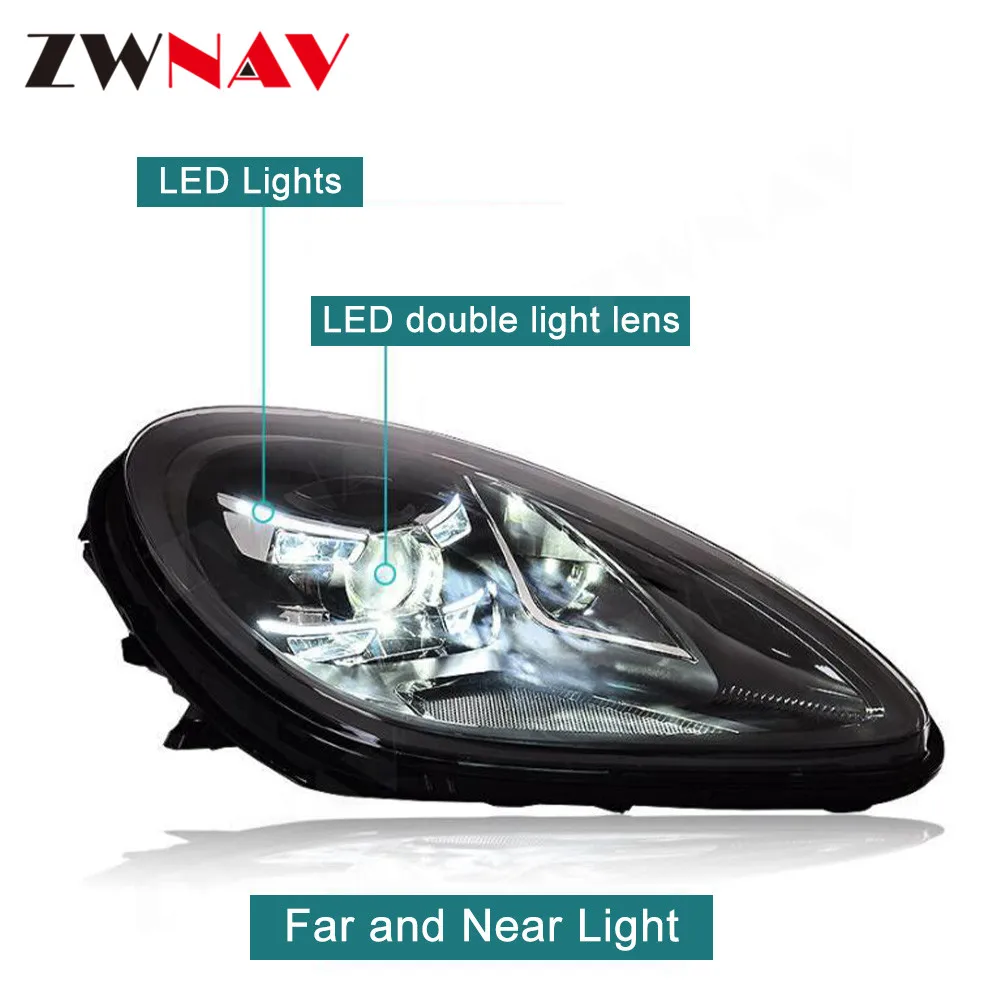 Car LED Head Lamp Assembly For Porsche Macan 2014 2015 2016- 2020 Daytime Running Lights Headlight Turn Signal LED Head Light