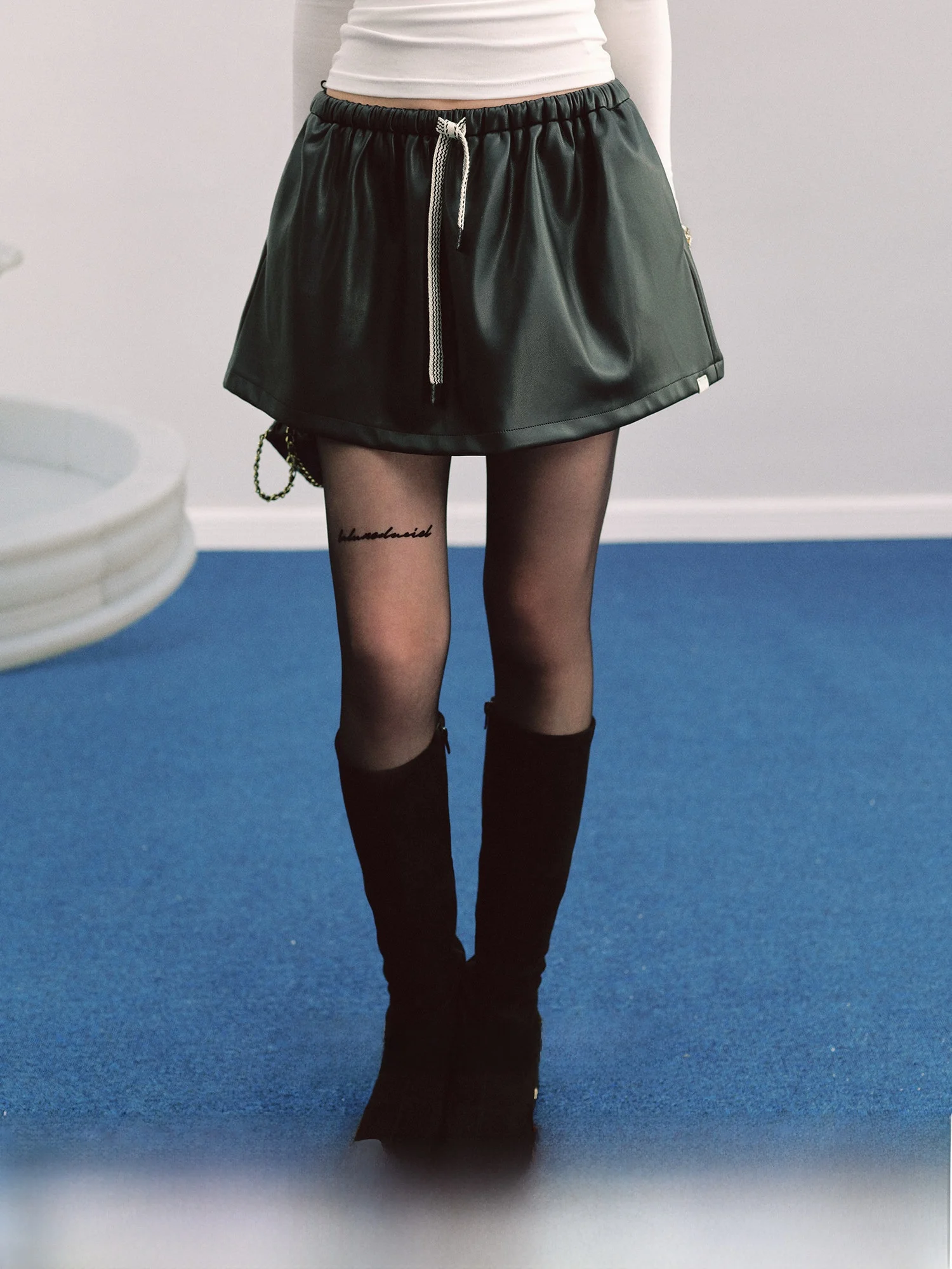 

LaluneDuCiel Sweet Vintage Loose Casual mid Waist H-Shape Skirt Women's Winter Fashion Straight Cut Skirt