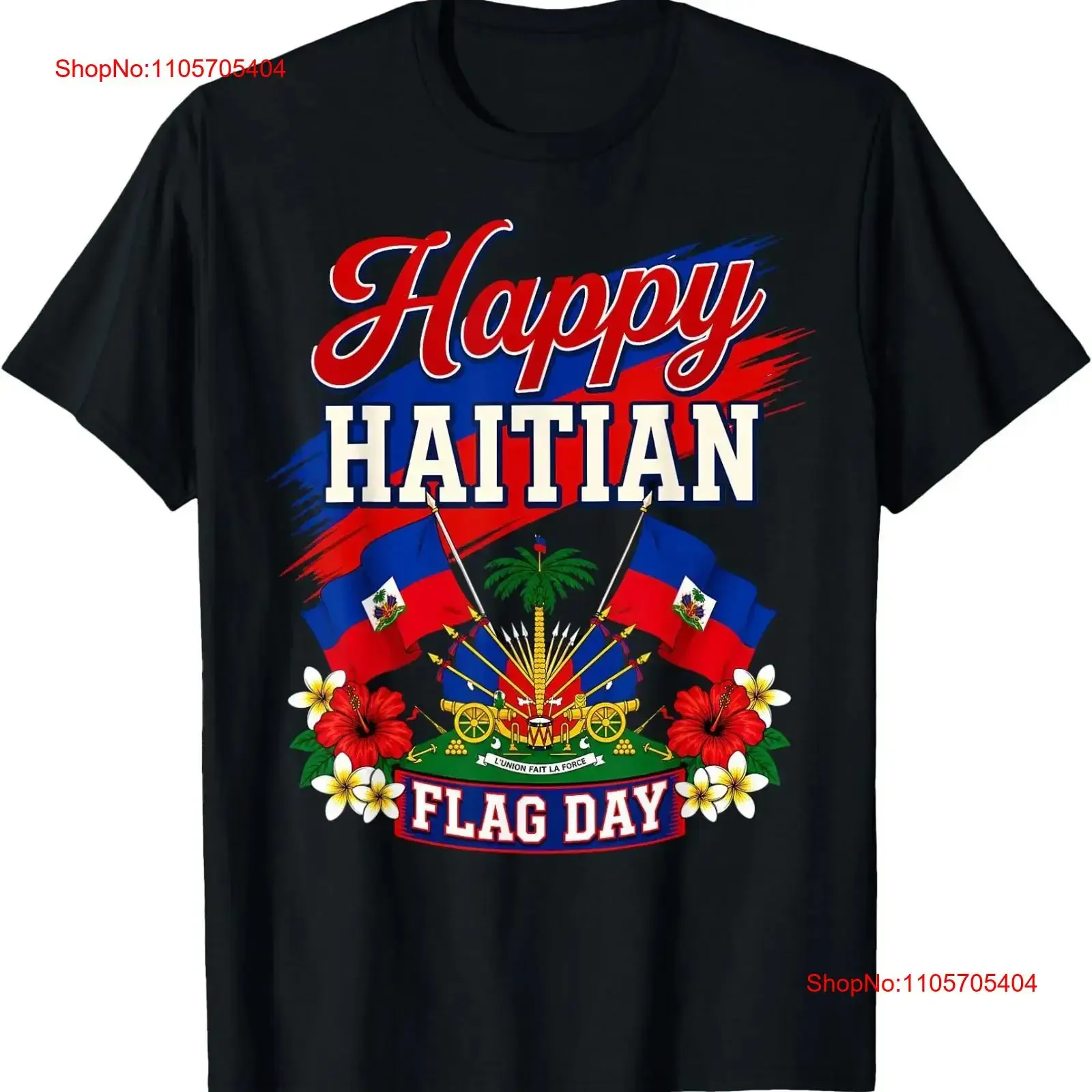 Haitian Flag Day Independence T Shirt long or short sleeves vintage Washed graphic Stretched Soft Top For Everyday Wear homme
