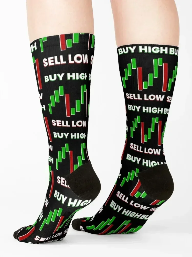 Buy High Sell Low - How to Win at Stocks Socks floral shoes cycling cartoon Socks For Women Men's