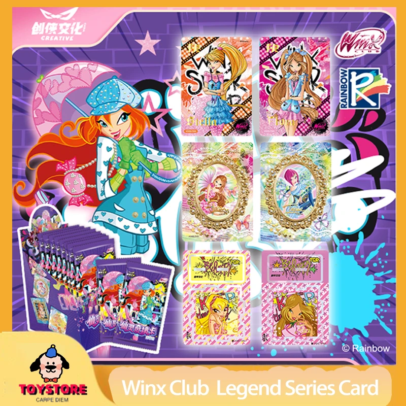 

New Winx Club Legend Series Card Magic Bag Fairy Wonderland Cards Bloom Stella Flora Anime Cards Toys Birthday Gifts