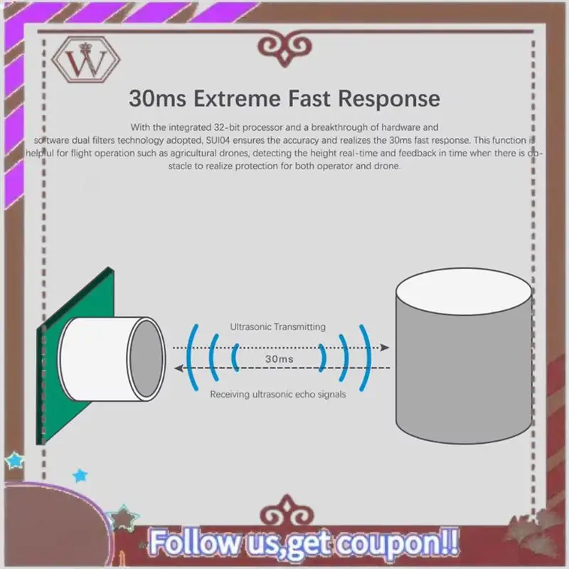 ABBG-SUI04 RC الطائرة بدون طيار الاستشعار بالموجات فوق الصوتية السونار وحدة تجنب العوائق المستقلة ل PIXHAWK MINI PIX RC وحدة تحكم في الطيران