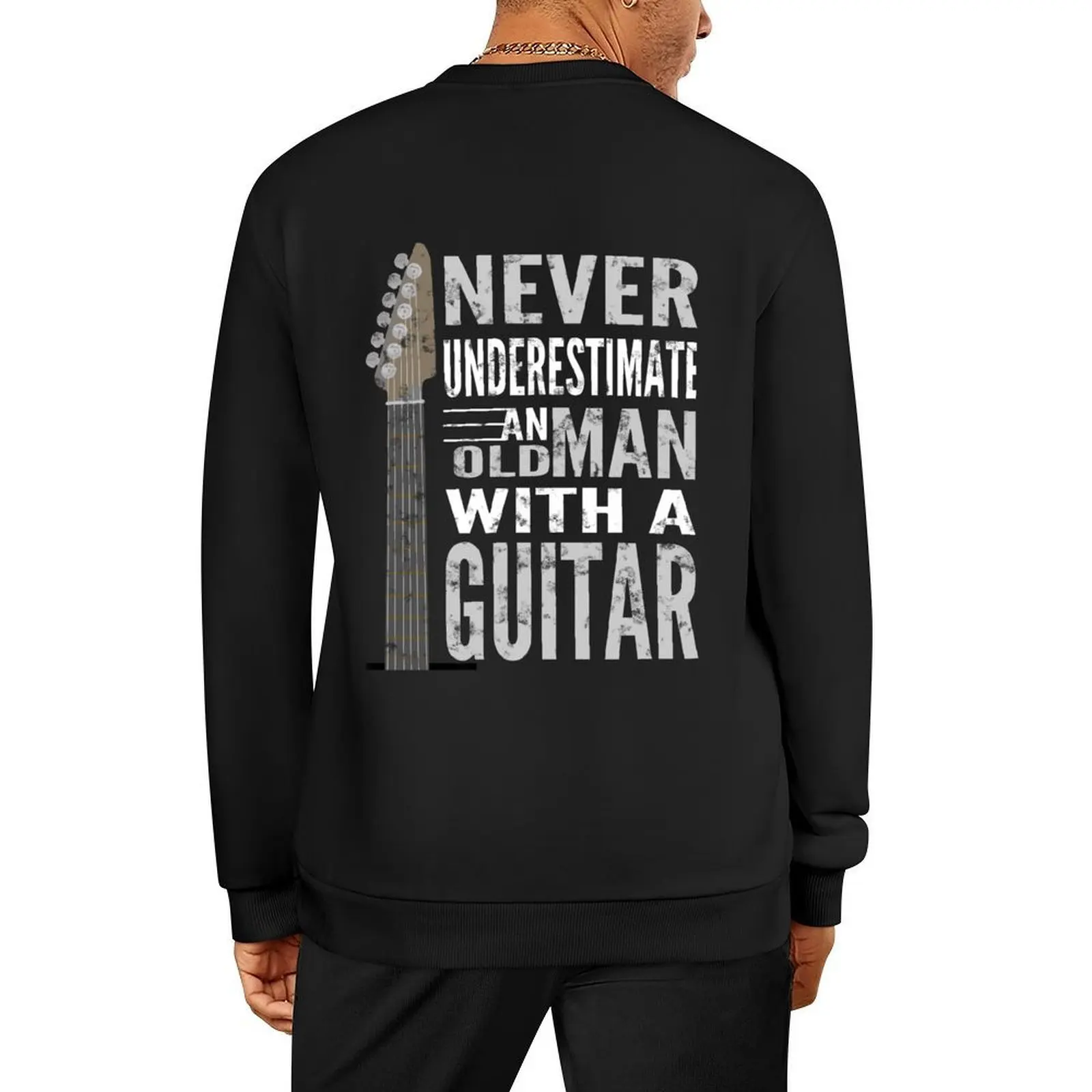 

Funny Old Man Musician Instrument Guitarist Rock Guitar Pullover mens clothes japanese style autumn hooded sweatshirts