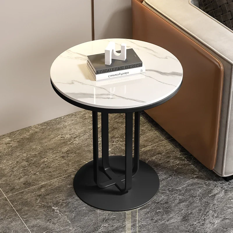 دراسة الجمال طاولة جانبية بسيطة فاخرة حديثة حساسية فريدة من نوعها أريكة طاولة جانبية توفير المساحة أثاث صالون الأريكة الحديثة #5