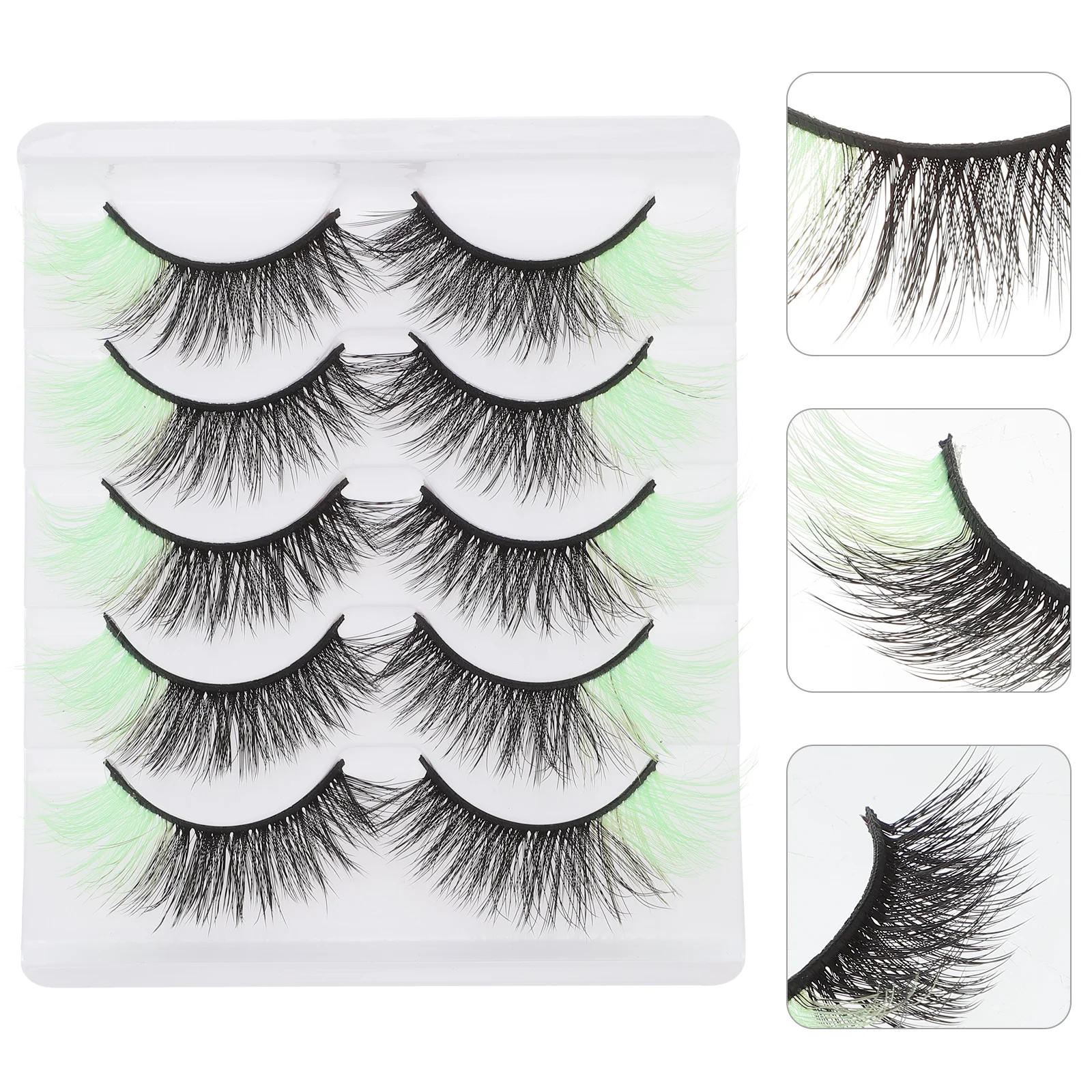 

5 Pairs Eyelash Colored False Eyelashes Telescopic Mascara Kit Imitation