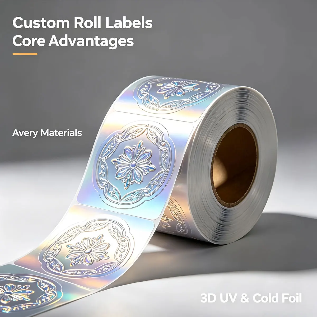 CustomAdesivo Personalizzato Autocollant Personnalisé Embossed Oval Kraft Small Business Thank You Roll Stickers