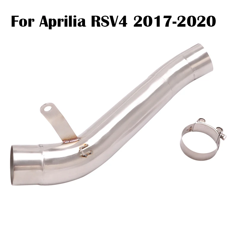 

For Aprilia RSV4 2017-2020 Stainless Steel Motorcycle Exhaust Pipe Middle Connect Link Tube Slip On 61mm Muffler Exhaust System