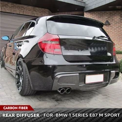 Carbon Fiber Car Rear Bumper Diffuser Spoiler For BMW 1 Series E87 M Tech M Sport 2007-2010 Rear Boot Spoiler Car Parts