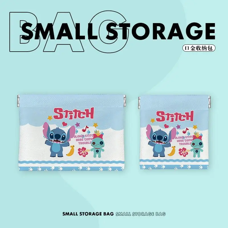 Tas Pelindung Lilo & Stitch Animasi Disney Tas Penyimpanan Lipstik Puing-puing Tas Pengatur Penyimpanan Headphone