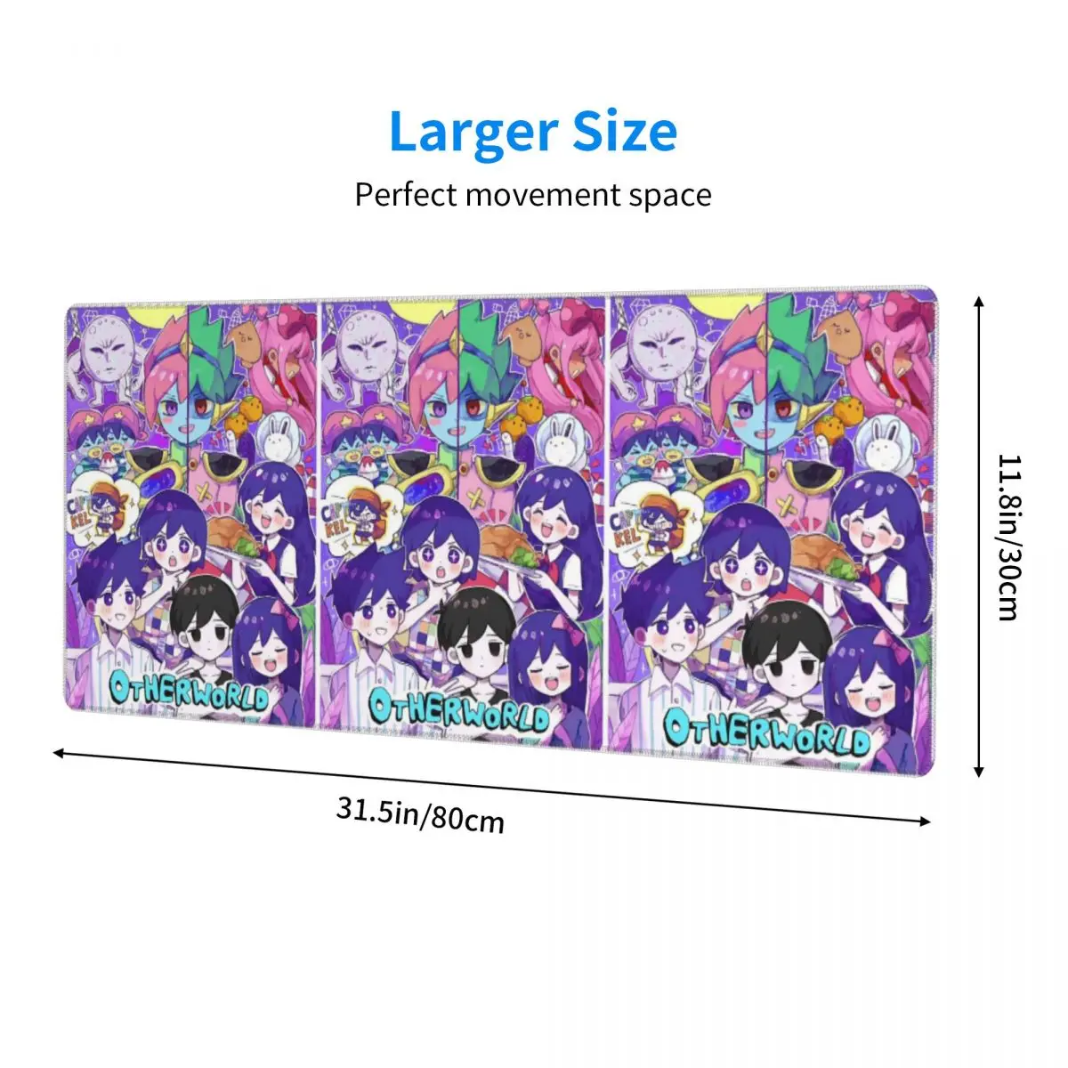 Omori Hero Sunny Basil Cartoon Horror Large Mouse Pad Computer Keyboard Mouse Mat Gaming PC Laptop Desk Mat Table Mats