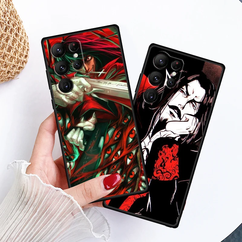 H-Hellsing Cool Cute For Samsung Galaxy S24 S23 S22 S21 S20 FE S10 S10E Plus Ultra Pro Lite 5G Black Back Phone Case