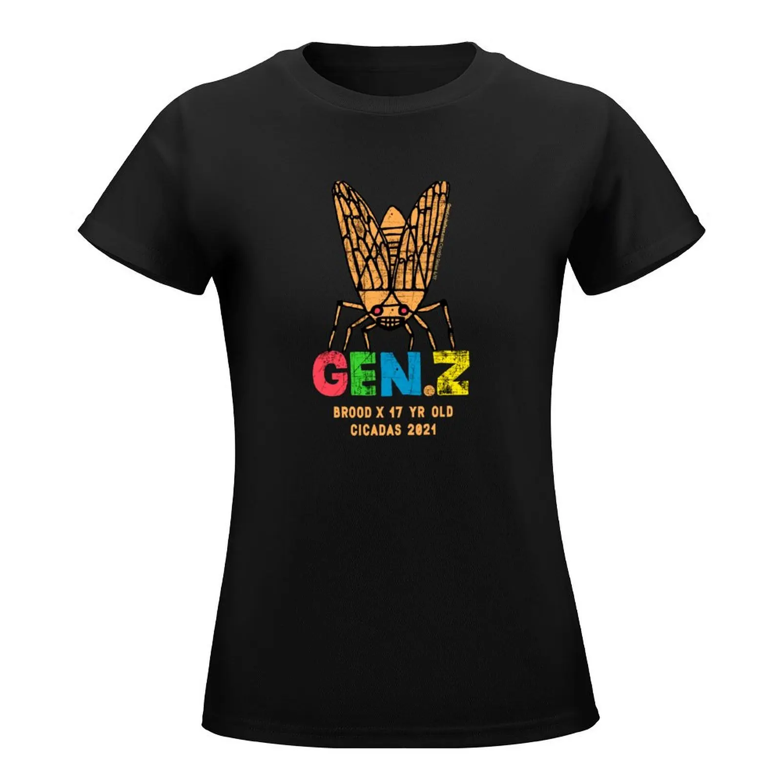 Gen. Z — Brood X Cicada series 4/17 T-Shirt sweat tees Womens clothing