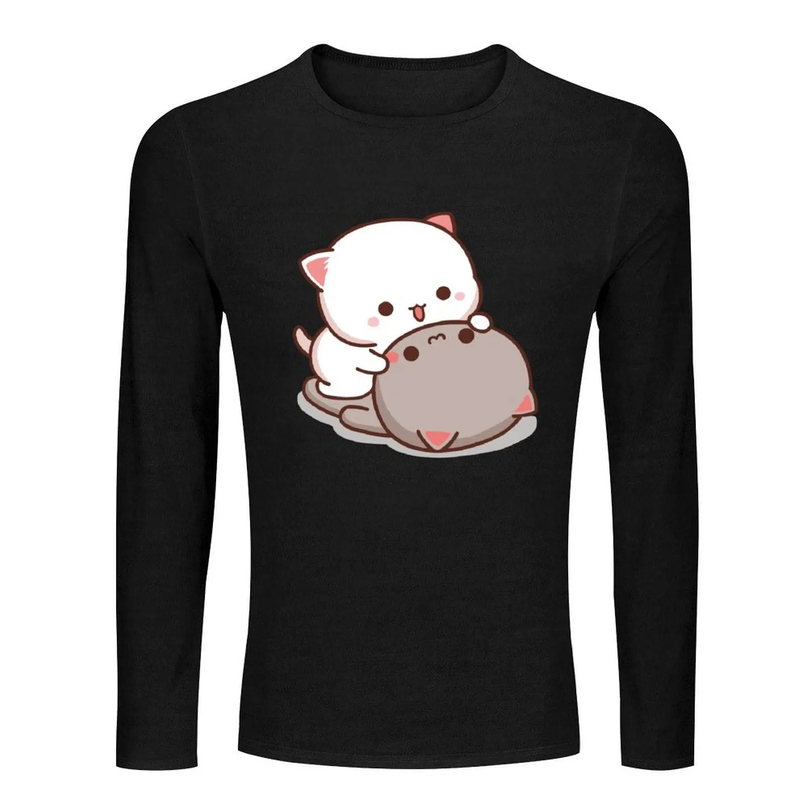 Mochi Peach goma cat love romance Long T-Shirt shirts graphic tees tshirts for men