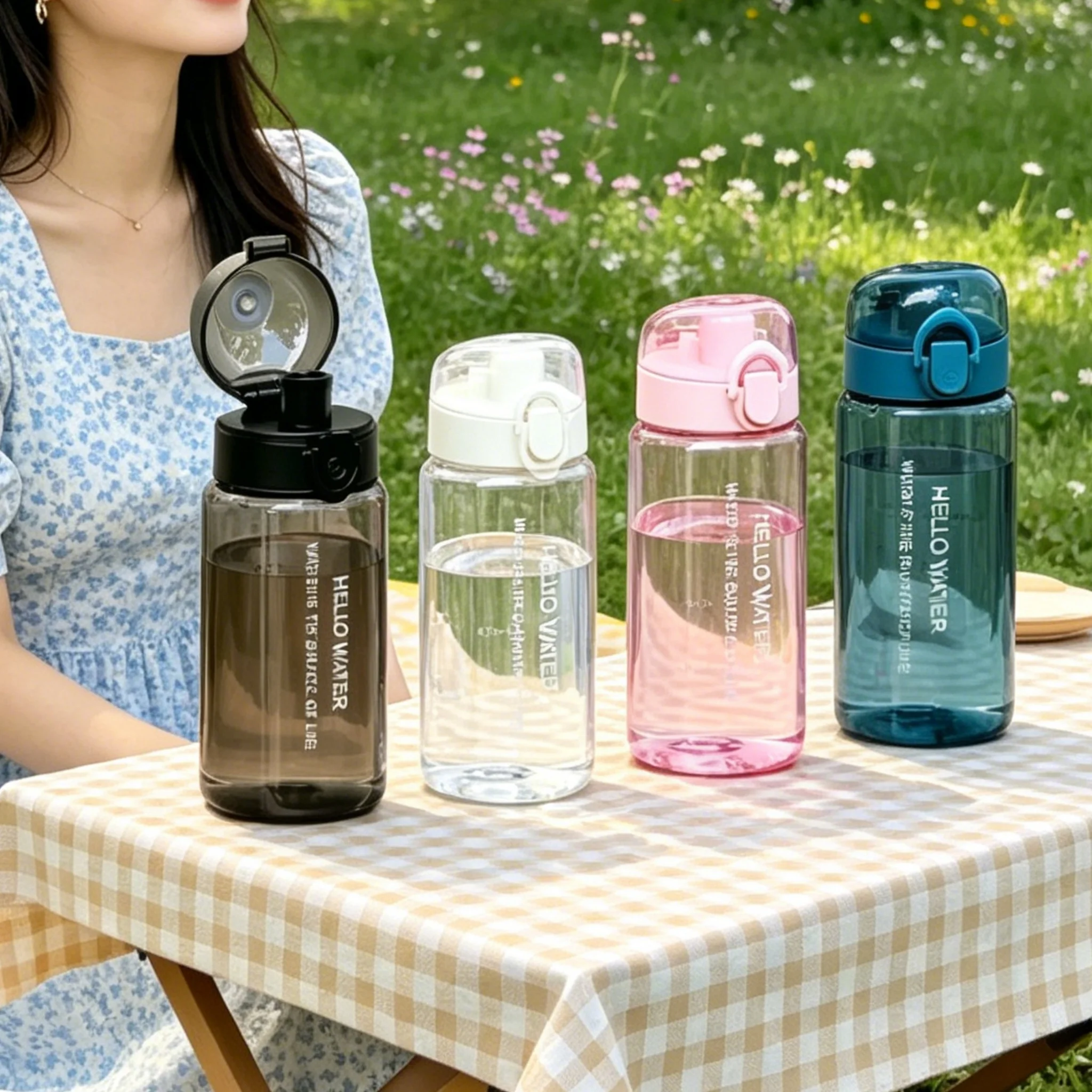 

550ML Space Themed Water Bottle With Anti-Slip Lid & Handle Durable Plastic, Leak-Proof Design for Outdoor Sports, Camping