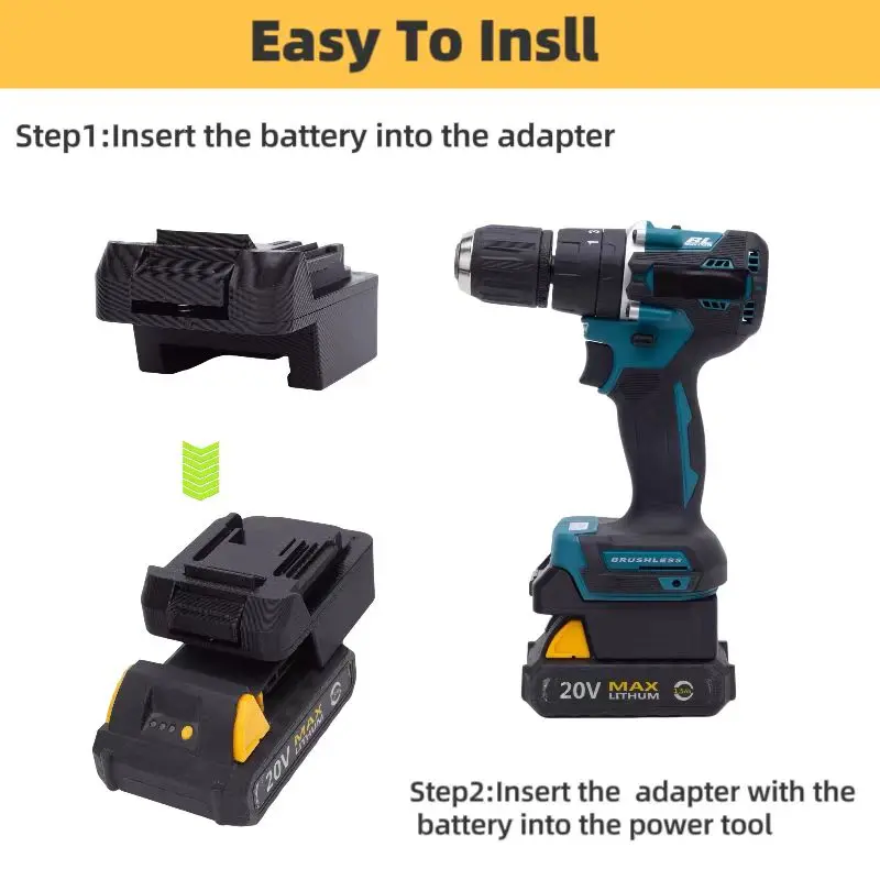 Battery Adapter For Deko 20v Li-ion  Converting To Makita  Tools Converter（Adapters Only）