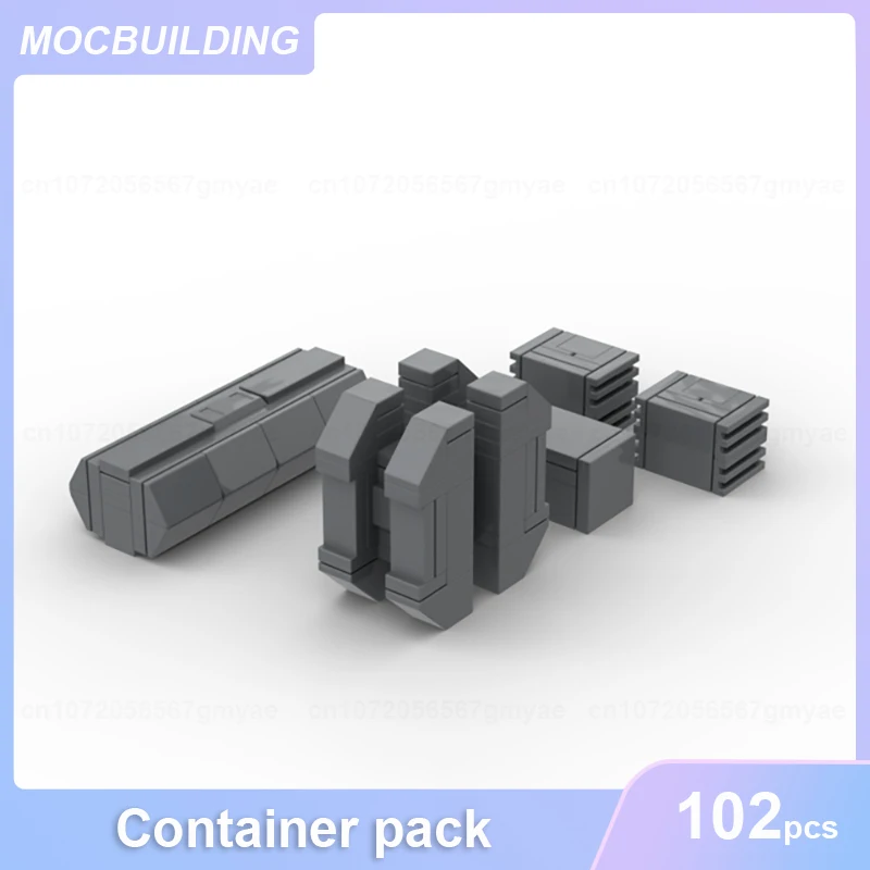 Container Pack Model MOC Building Blocks DIY Assemble Bricks Display Educational Creative Collection Toys Xmas Gifts 102PCS