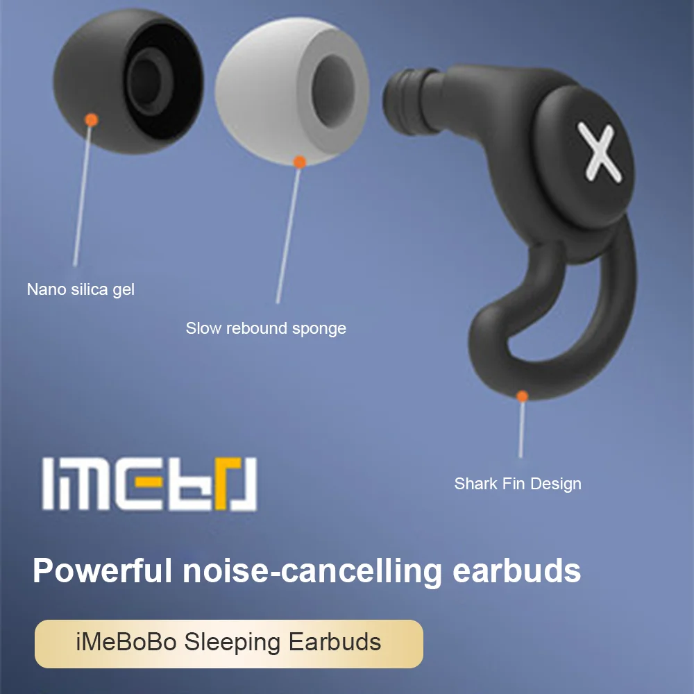 Sleep Noise Earplug Kit Reduction Silicone Black Soundproof Ear Plug Canceling Protect Tapones Memory Foam Earplugs