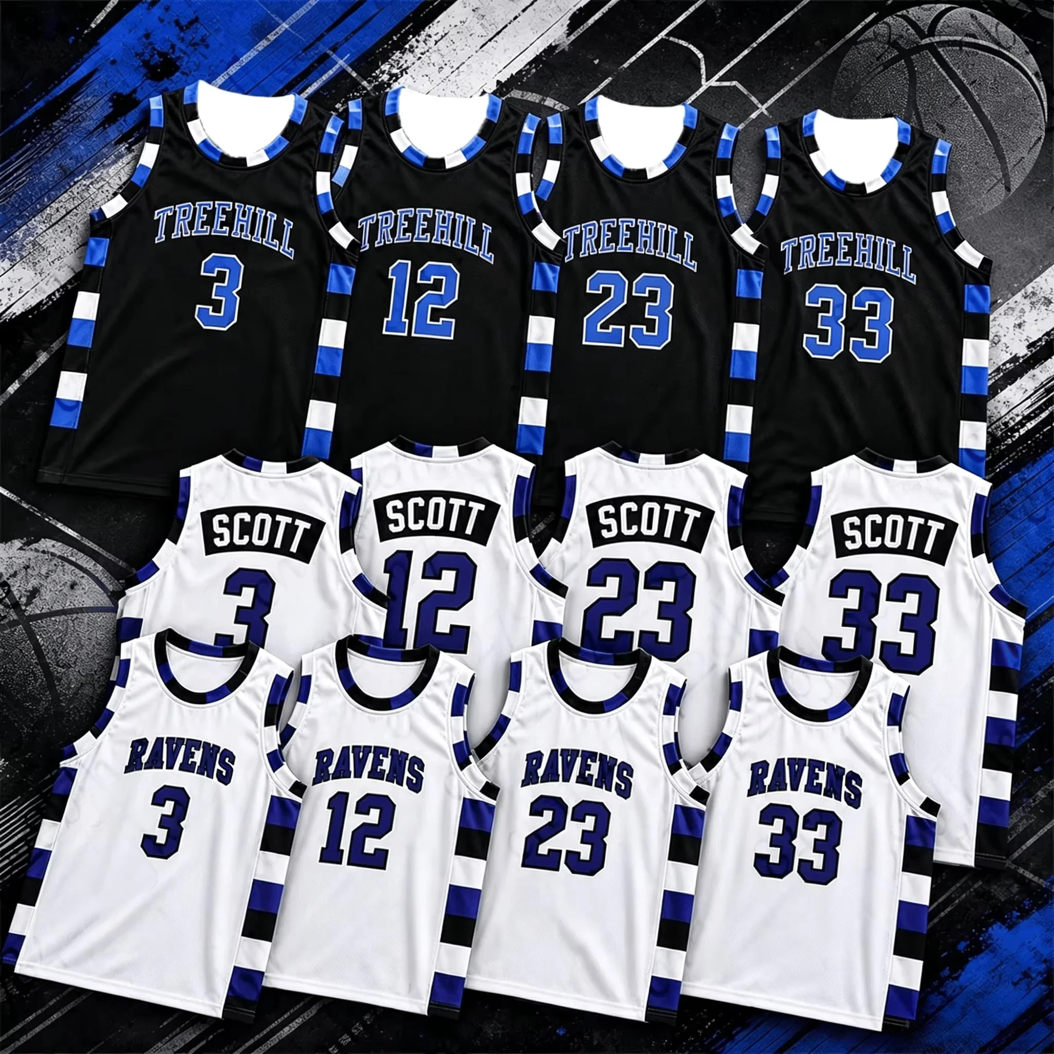 One Tree Hill Ravens Retro Basketball Jersey Unisex Breathable Athletic Sport Tank Top for Men and Women Children's Movie Inspir