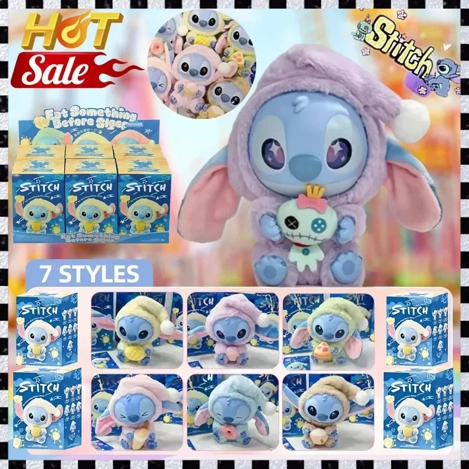 

Hot Sales Stitch Blind Box Bag Eat Some Thing Before Sleep Series Vinyl Pendant Cute Doll Mystery Box Fluffy Doll Surprise Gift