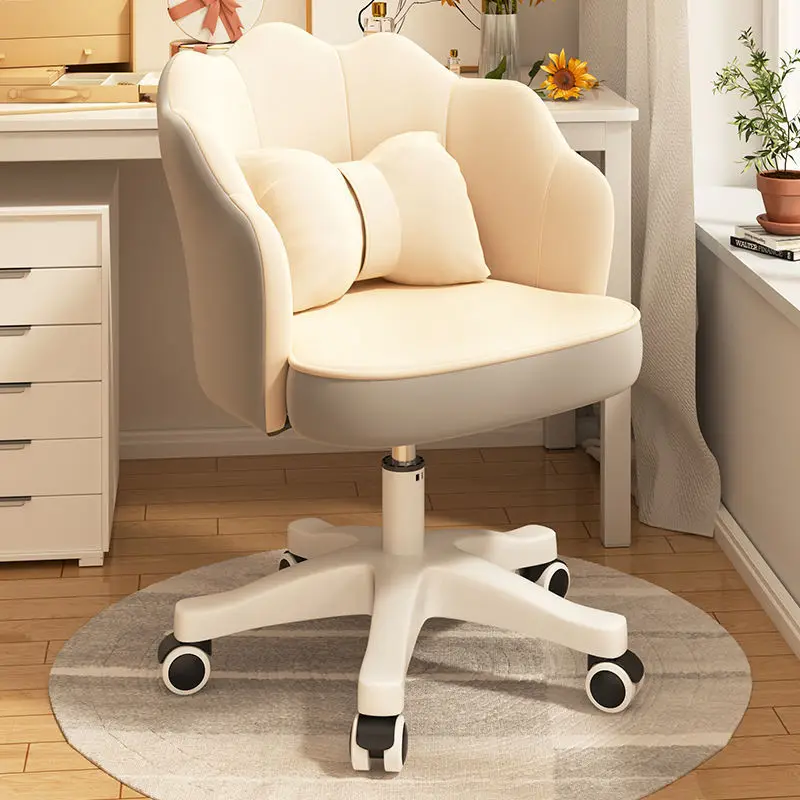 Professional Heavy Duty Barber Chair,Light Luxury Makeup Chair Girls Bedroom Dresser Stool Home Salon Network Red Ins Back Simpl