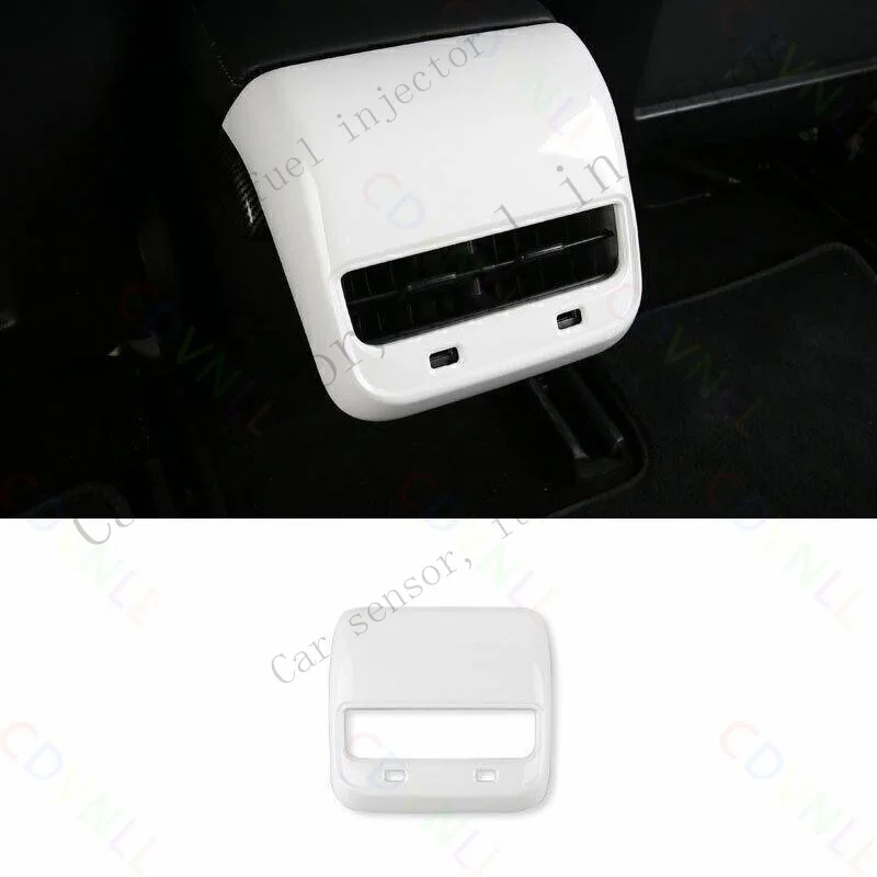 Q+ For Tesla Model 3 Y 2017-2023 Bright White Rear Seat Air Outlet Vent Frame Cover