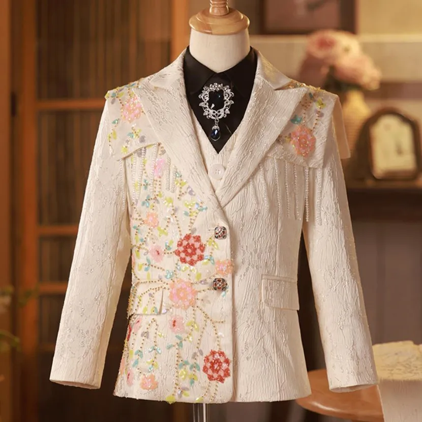 Kinder-Performance-Kostüm für Hochzeit, Geburtstag, Taufe, Party, Jungen-Blazer-Sets A3220, Jungenkleidung im Ausverkauf – Detail 6