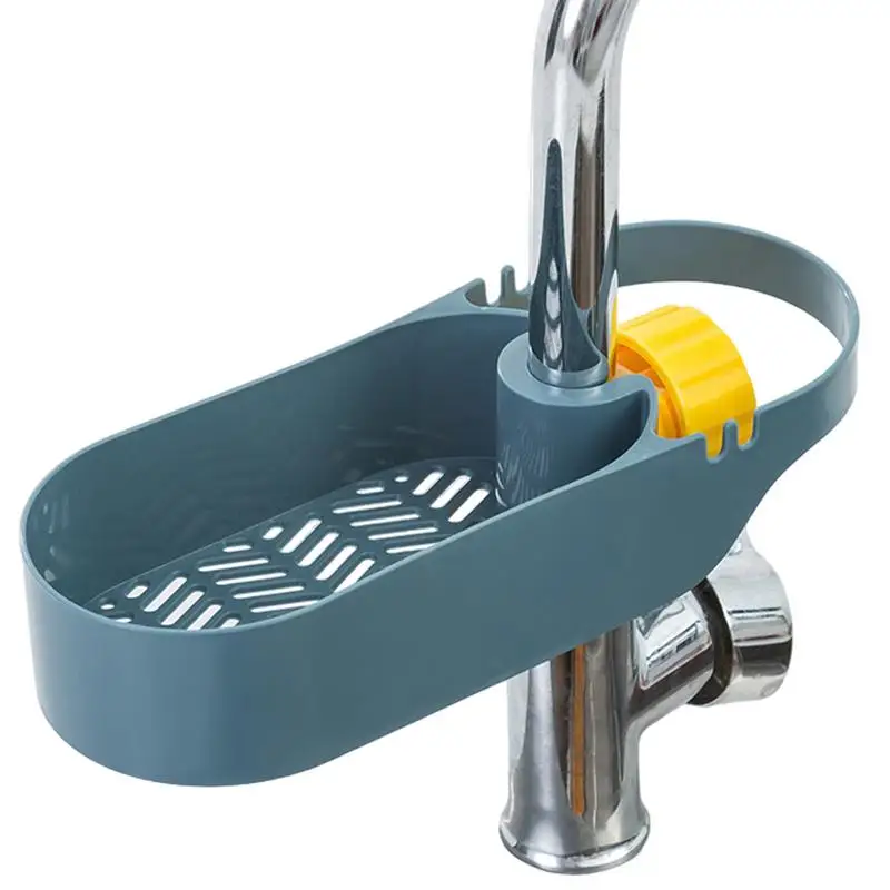 Kitchen Sink Faucet Organizer Kitchen Sink Sponge Holder Around Faucet Multi-functional Sink Tap Rack Kitchen Faucet Shelf For