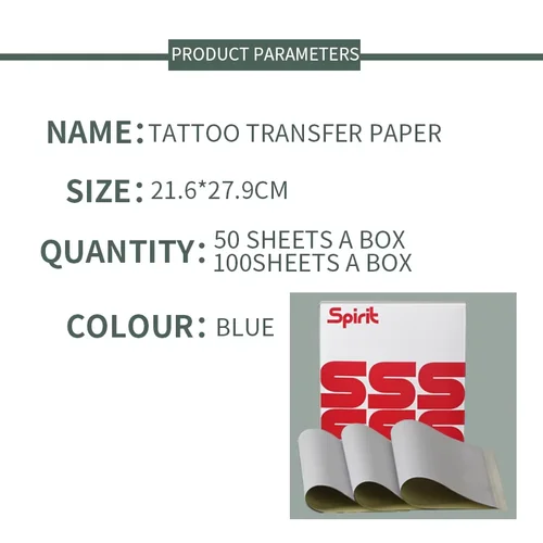 Imagen 2 del producto JOANSPRING-Papel de transferencia de tatuaje A4, plantilla térmica, copiadora de carbono, plantilla de carbono, 50/100 hojas
