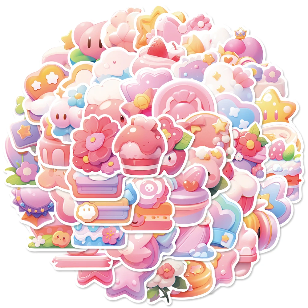 56PCS 3D Icon Cute Cartoon Personality Creative Graffiti Sticker Handcase Computer Car Skateboard Waterproof Sticker Wholesale