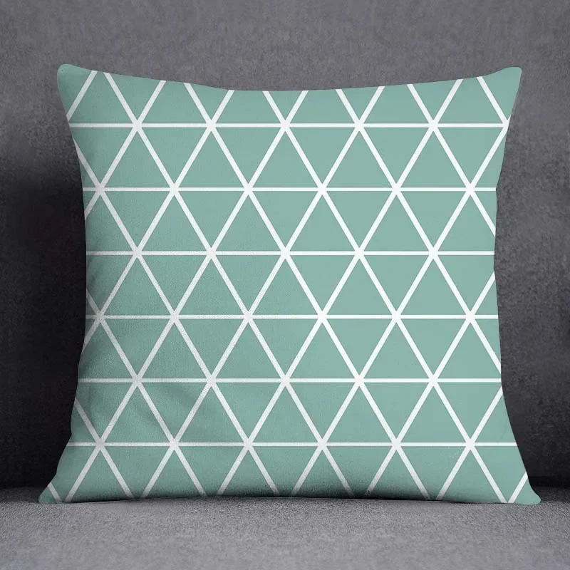 Geometric Color Pillowcase Home Decor  Square   Office  Cushion Cover