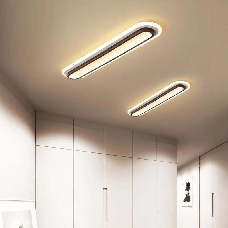 

Modern Long Strip Ceiling Lamp Led Cloakroom Simple Entrance Lamp Living Room Corridor Chandelier Restaurant Lighting Lamp