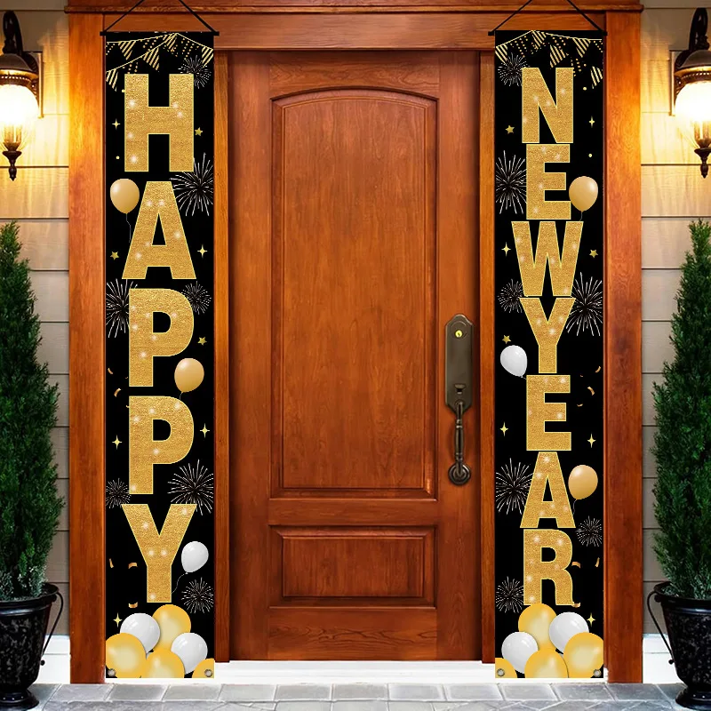 

Новогодние декоративные стикеры-куплеты «С Новым годом» для создания атмосферы новогодней вечеринки 2026 года