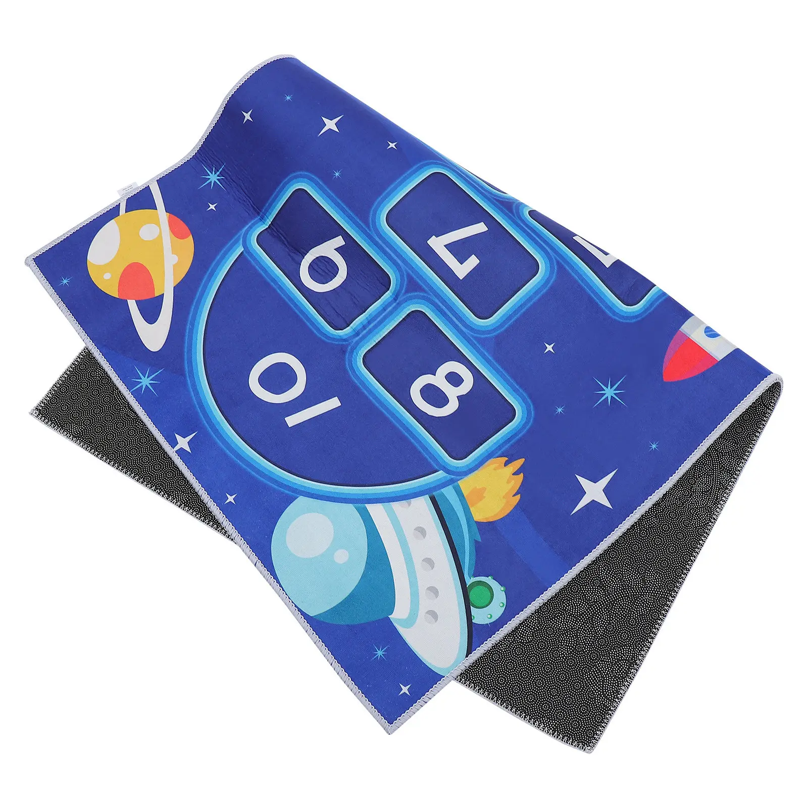 Large Hopscotch Floor Mat for Kids Educational Carpet with Cartoon Patterns Letters Numbers Vibrant Colors Lightweight Roll Up