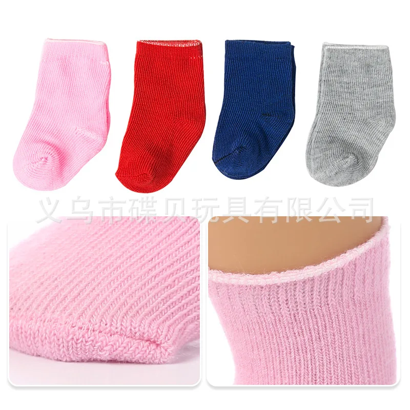 Accesorios para muñecas, calcetines con rayas deportivas bonitas para bebé Reborn de 43Cm y accesorios de ropa para muñeca americana de 18 pulgadas