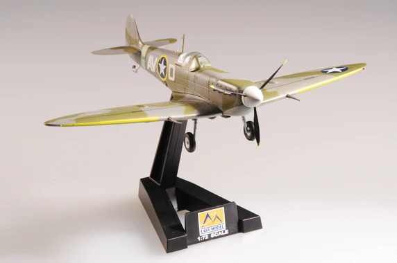 Easymodel 37215 1/72 WWII USAAF 355 Squadro Spitfire Fighter Assembled Finished Military Static Plastic Model Collection or Gift