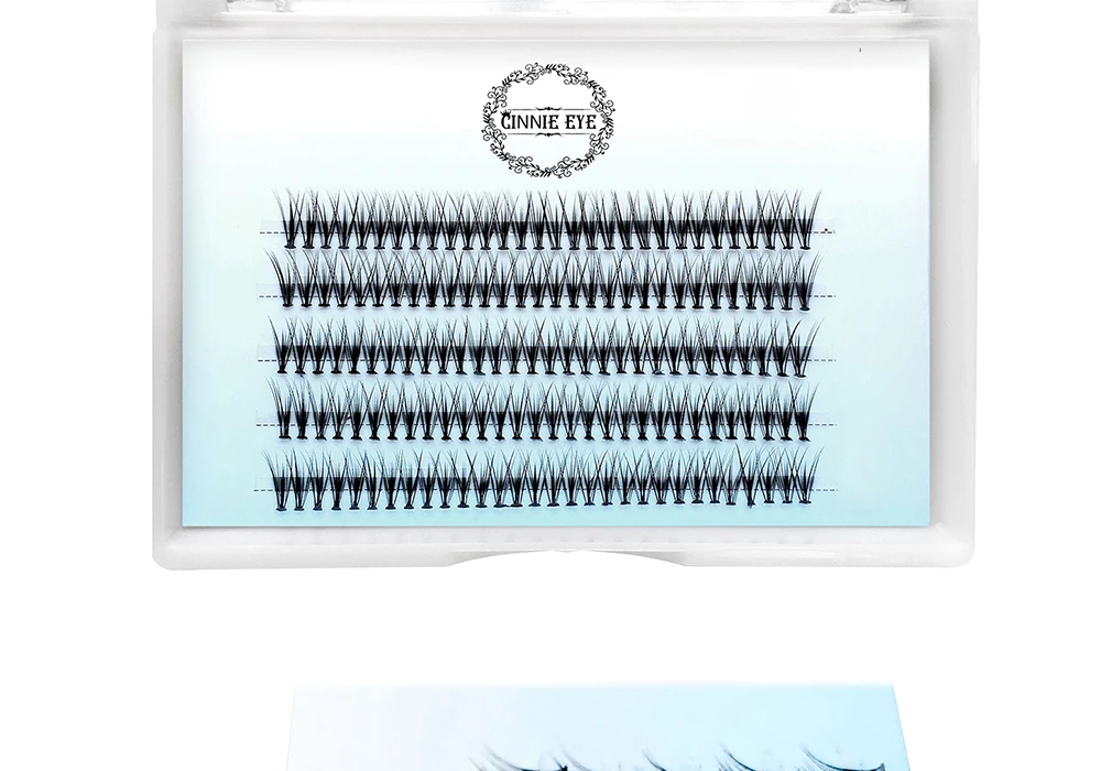 Neue Cluster Bundles DIY individuelle Wimpern verlängerung vorgefertigte Volumen Wimpern fächer 50d 6d 5d wispy falsche Wimpern Puppe Fuchs Auge – Detail 9
