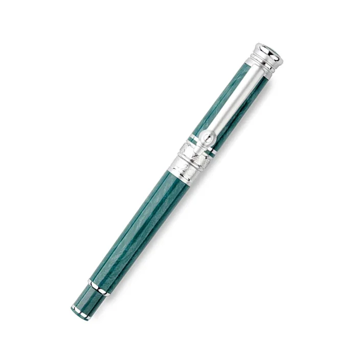 High-end BEIFA LAMPO G20 Metal Green Rollerball Pen with 2pcs Refills Luxury Business Office 0.7mm Black Ink Sign Pens Gift Set