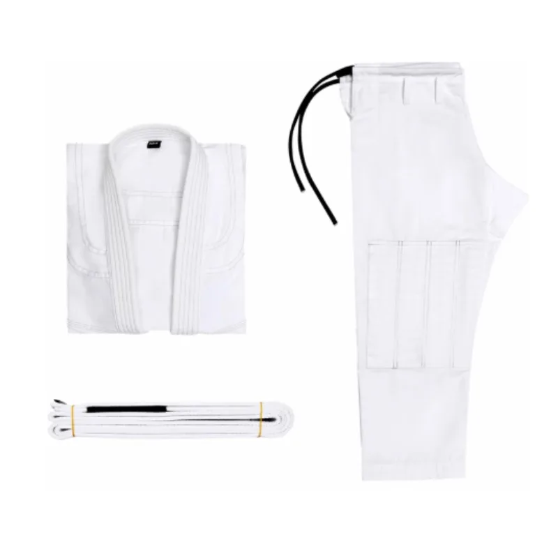 

Light Kimono Jiu Jitsu Bjj Gi Men's Child Women Children's Jiu-jitsu Uniform Gray And Red Free White Belt