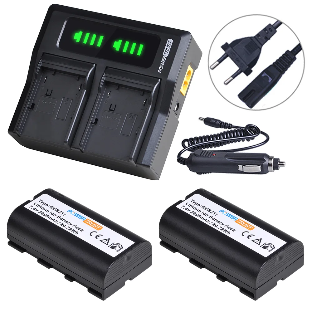 

PowerTrust GEB211 Battery +LED Fast Charger for GEB212 GKL311 GPS900 GPS1200 GRX1200 GX1200 VIA Piper 100 Piper 200 RX1200