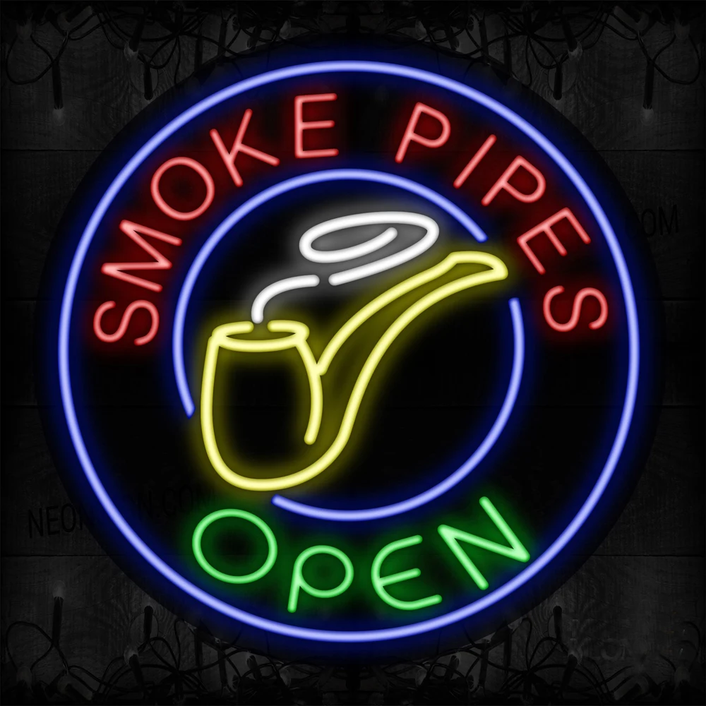 Smoke Pipes Open Custom Lamp Handmade Real Glass Tube Bar KTV Store Shop Advertise Room Decor Display Neon Sign Light 19