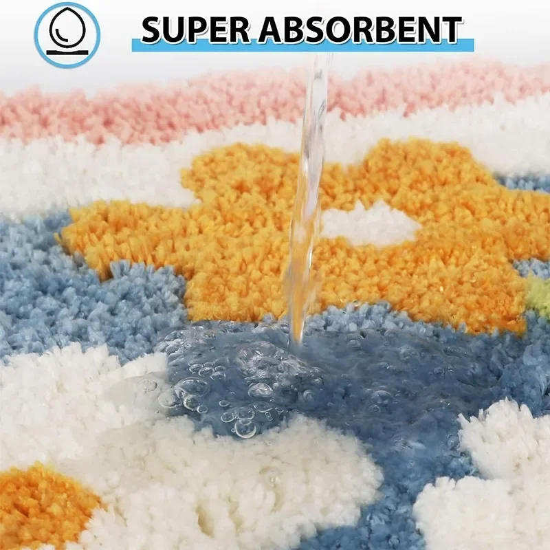 Bath Mat Extra Soft High Absorbent Non-Slip Plush Shaggy Bath Carpet Machine Washable Great for Bathroom Floor Tub and Shower