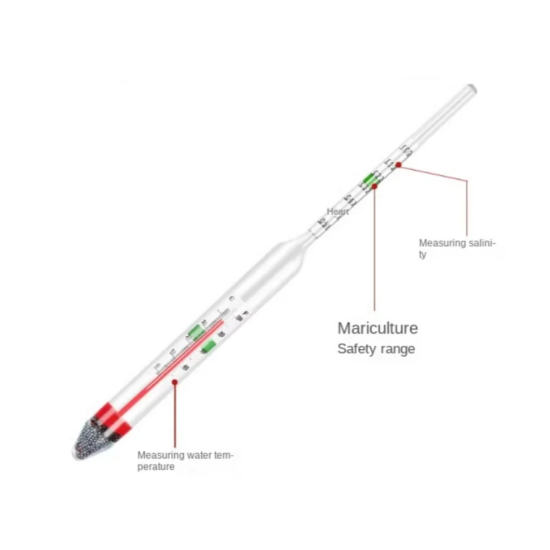 1set Salinometer Sea Water Density Meter Hydrometer Laboratory Salinity Tester Chemistry Teaching Equipment